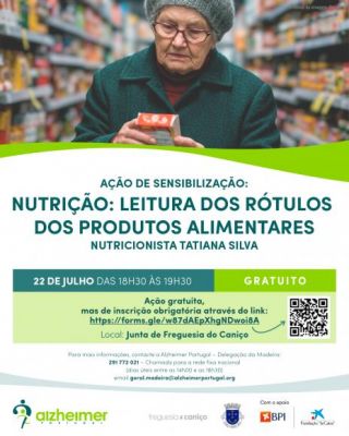  Ação de Sensibilização: "Nutrição - Leitura dos Rótulos dos Produtos Alimentares"