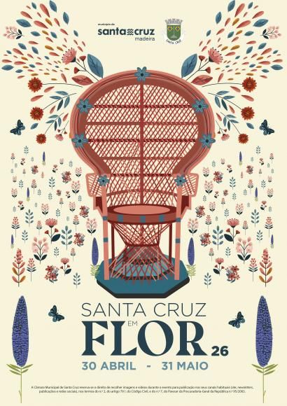 Cartaz e programa&ccedil;&atilde;o do evento Santa Cruz em Flor 2026