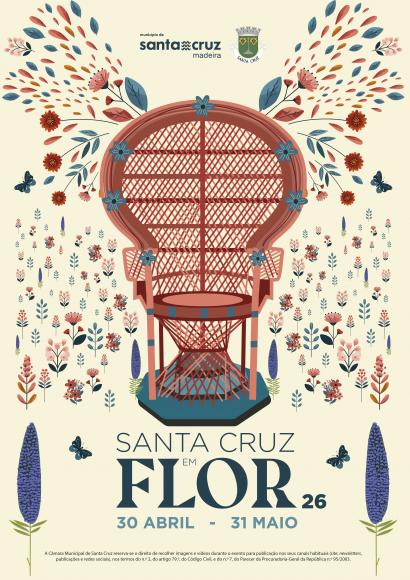 Cartaz e programa&ccedil;&atilde;o do evento Santa Cruz em Flor 2026
