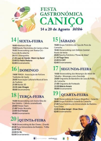 Programa da Festa Gastron&oacute;mica do Cani&ccedil;o 2026