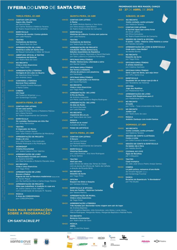 Programação - IV Feira do Livro de Santa Cruz