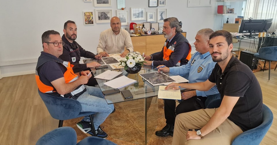 Foto 1 - Reunião de Segurança com os elementos da Proteção Civil Municipal