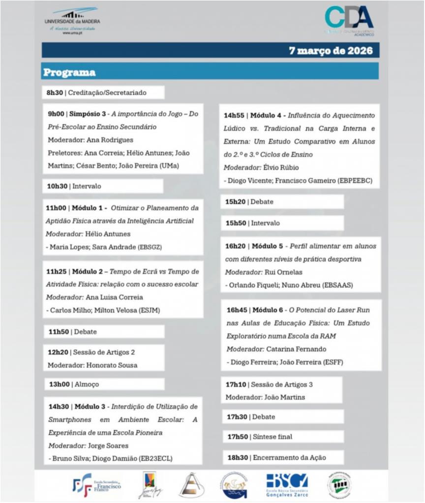 Programa - Dia 7 de mar&ccedil;o de 2026