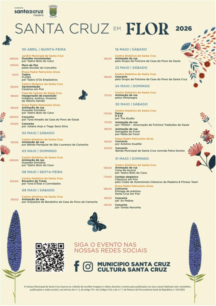 Programa&ccedil;&atilde;o - Santa Cruz em Flor 2026